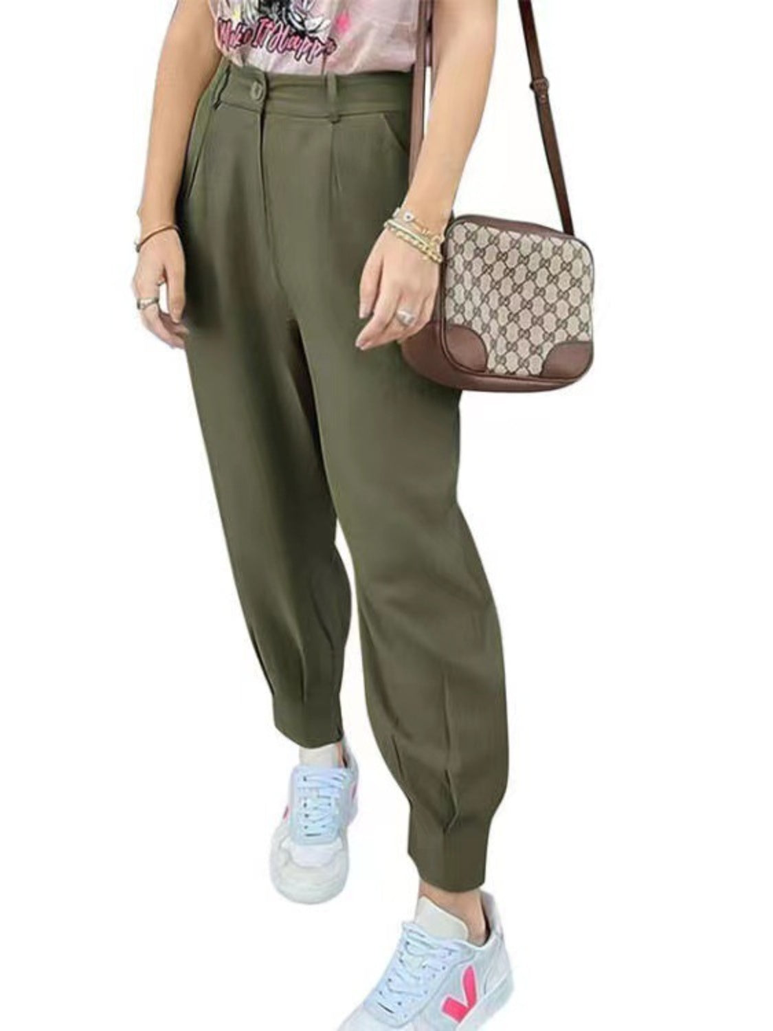 High Waist Cropped Pants d5e27790-d17a-4764-89c0-e97224c2594f-Max Trendsi