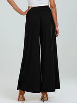Pocketed Elastic Waist Wide Leg Pants Black d62631a3-256c-45b7-ab51-8f4335fb09ae-Max Trendsi