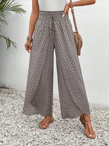 Tied Printed Wide Leg Pants Light Gray d66085c6-6f52-4086-b6e6-5c8a4dd1b0be-Max Trendsi