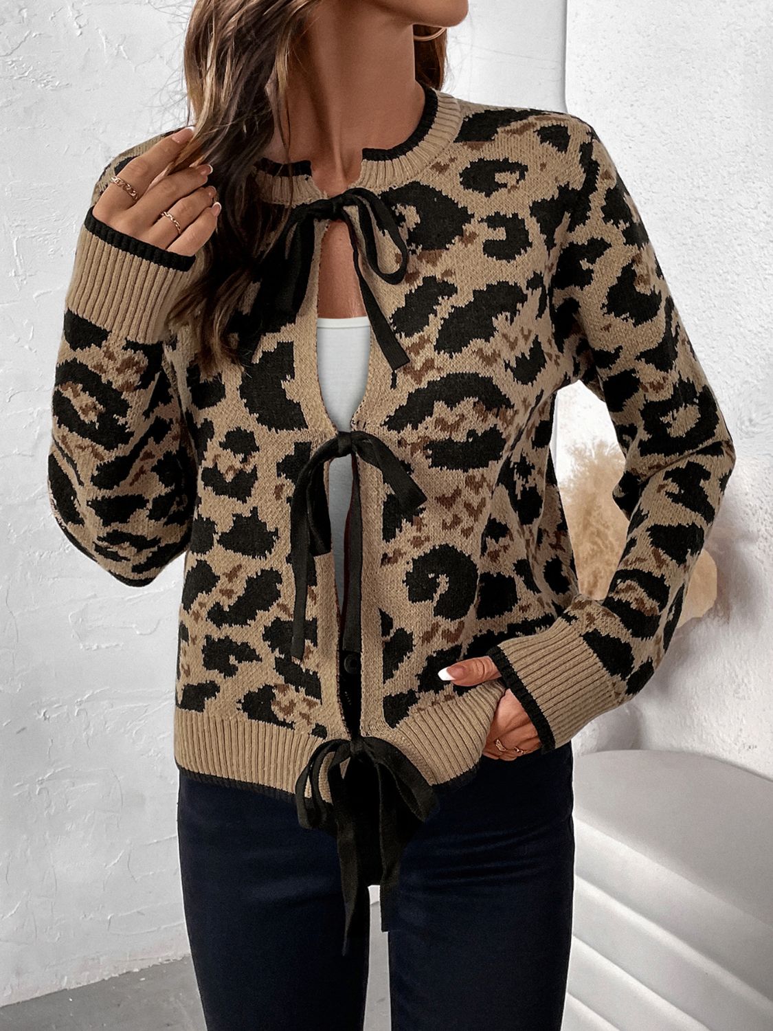 Perfee Tied Leopard Long Sleeve Cardigan Tan d71dcaca-2c7e-4d3d-8157-64dda956fe9b-Max Glownestbest