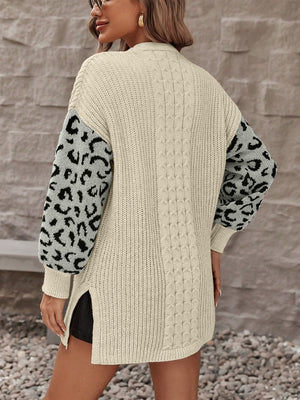 Pocketed Leopard Open Front Cardigan d74277f9-cdf5-4378-b2aa-c9d419e177d1-Max Glownestbest