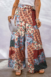 Full Size Drawstring Printed Wide Leg Pants Apricot d75c6172-0788-4374-93ab-9fa581c66a25-Max Trendsi