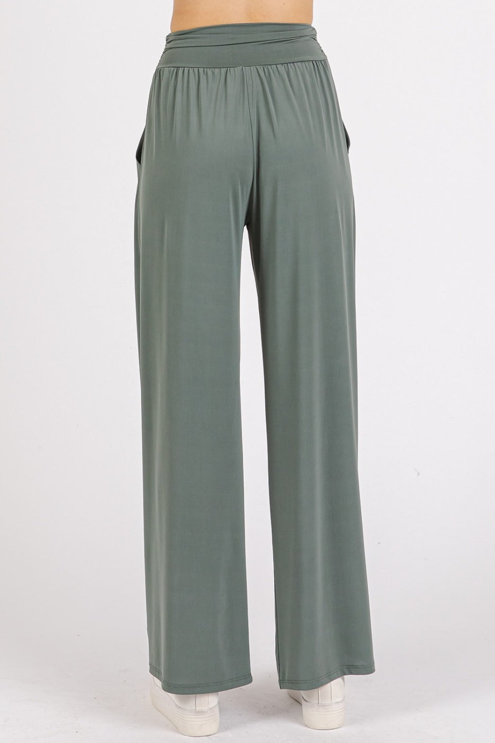 Mittoshop Stretch Banded Waist Wide Leg Pants with Pockets d7c43b9d-b4e6-4da8-aed1-52b2e7867a0f-Max Trendsi