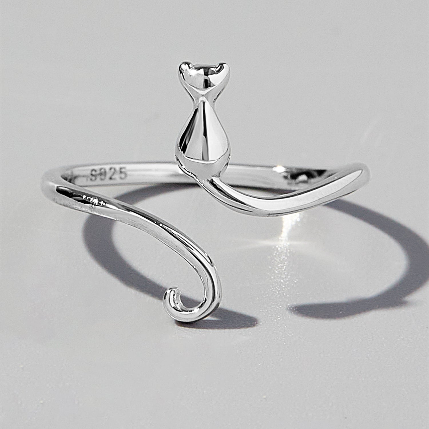 Cat Shape 925 Sterling Silver Ring d860fc2f-45d6-4f94-9398-99b0c6807e7a-Max Trendsi