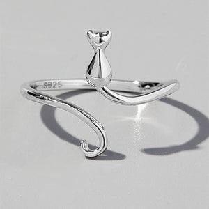 Cat Shape 925 Sterling Silver Ring d860fc2f-45d6-4f94-9398-99b0c6807e7a-Max Trendsi
