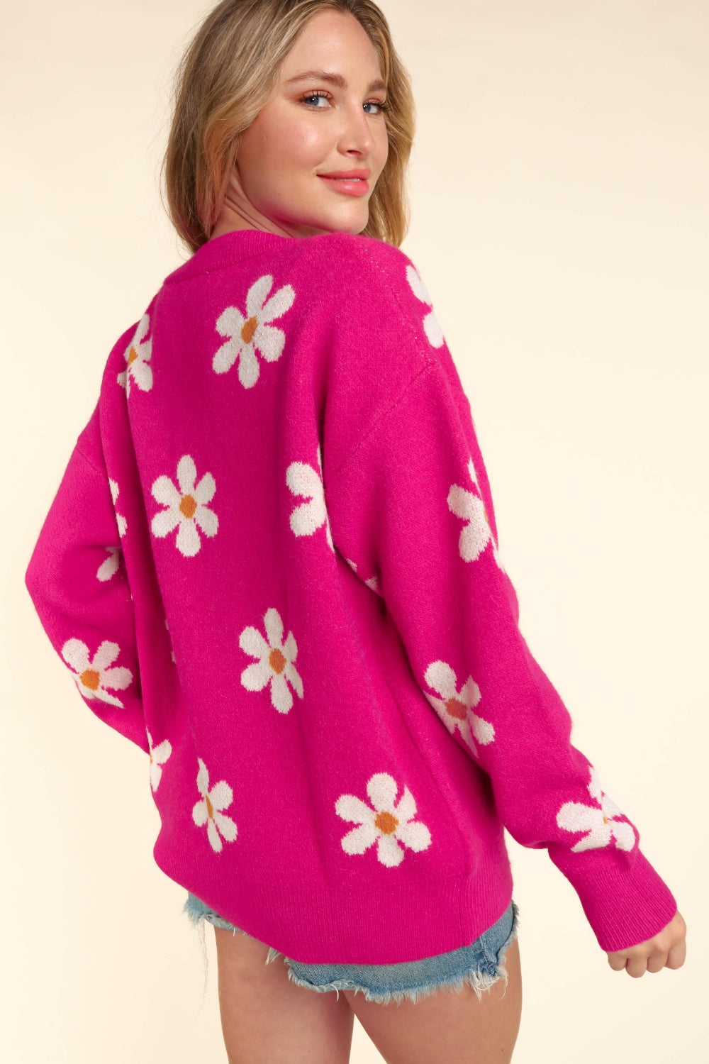Glownestbest® | Daisy Floral Button Down Long Sleeve Cardigan d86c04d8-2dad-4248-a273-d396300940bc-Max Glownestbest