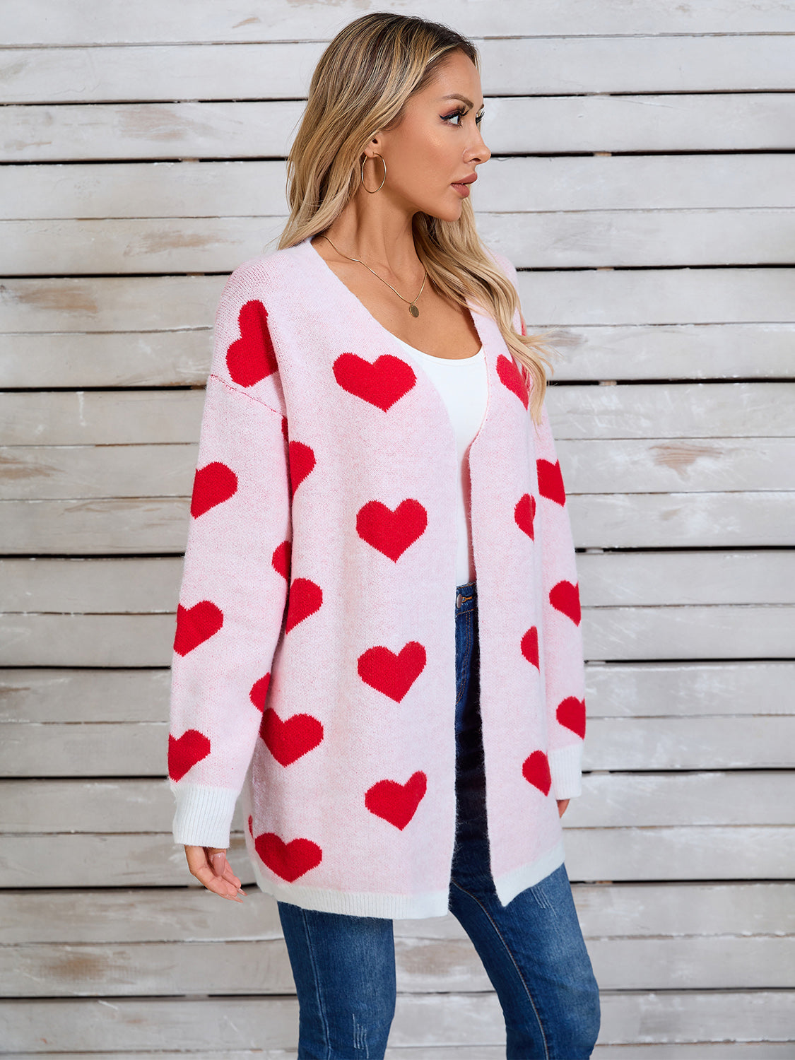Heart Open Front Long Sleeve Cardigan d8bc590e-ac0c-4b03-93c2-361c6423b365-Max Glownestbest