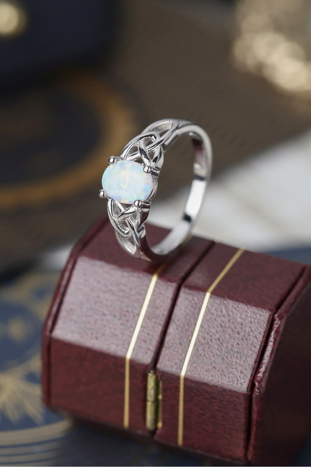 Crisscross 4-Prong Opal Ring d8d3c97db4824fa99b35fa89ef2c5642-Max Trendsi