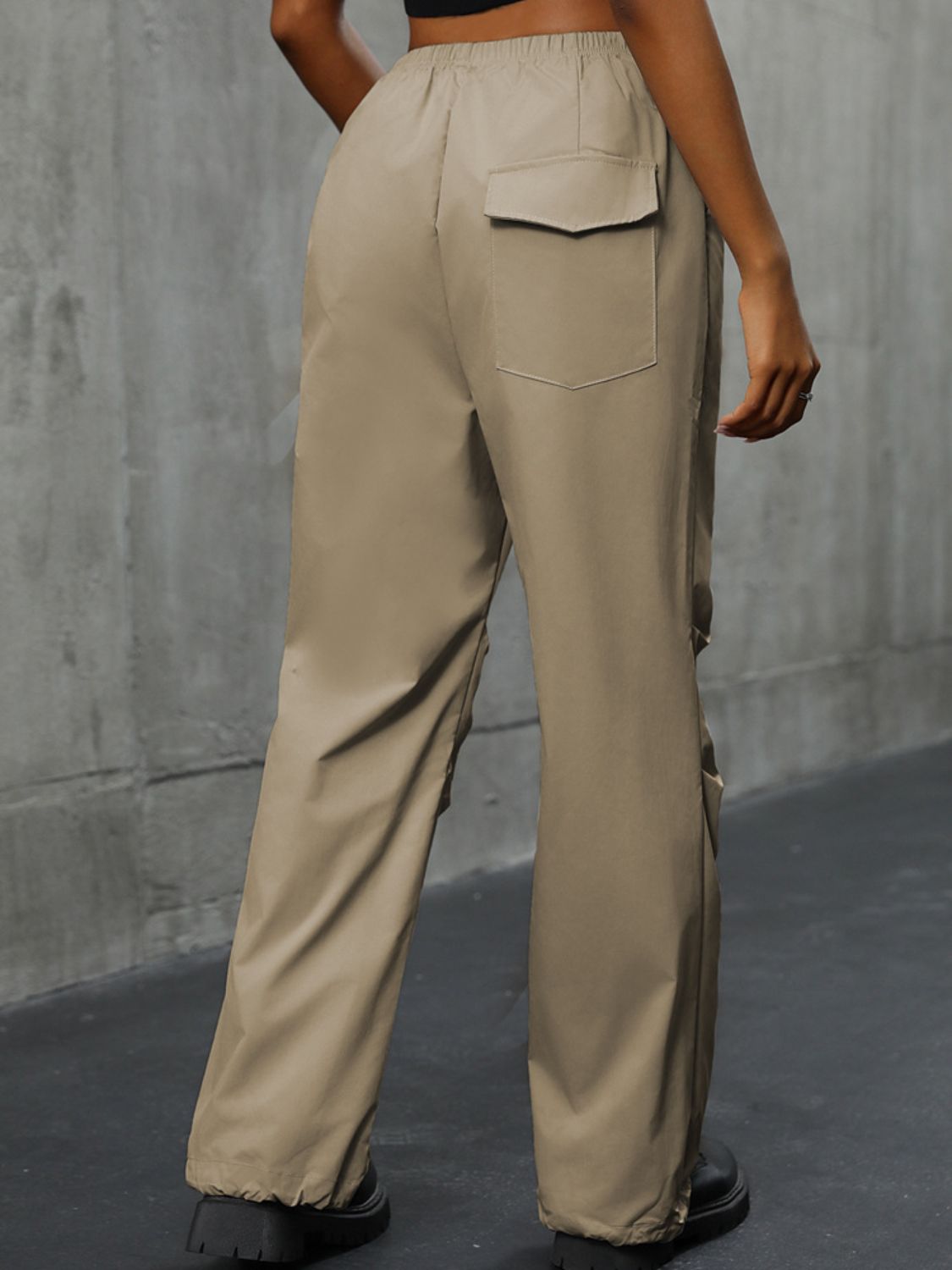 Perfee Pocketed Elastic Waist Pants d8fdf3c2-9e76-4ab1-b6d2-07cabf45bbd6-Max Trendsi