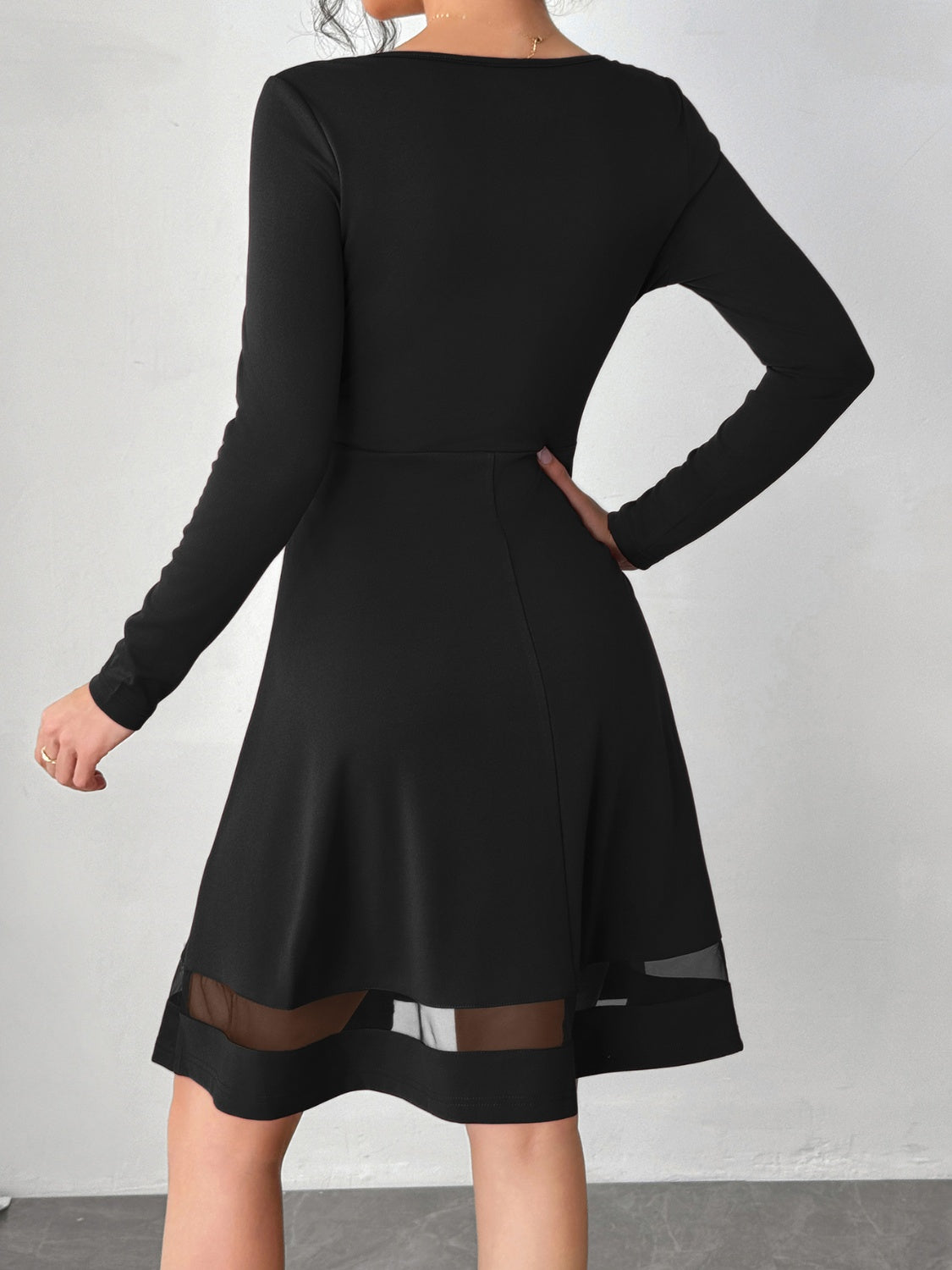 Square Neck Long Sleeve Mini Dress d92bd66c-ac91-44cc-8a77-ec7b3b4c1e59-Max Glownestbest