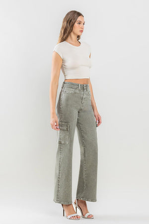 Vervet by Flying Monkey 90's Super High Rise Cargo Jeans d9419141-0d7f-4f21-9cc0-12e337d58015-Max Trendsi