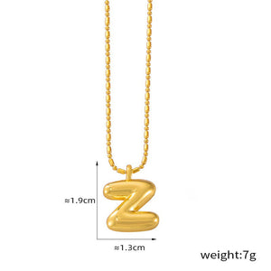 18K gold simple and elegant 26 letters design light luxury style necklace d9970bc2-72b1-4774-8b3e-5e12cbbb4d36 Artshiney