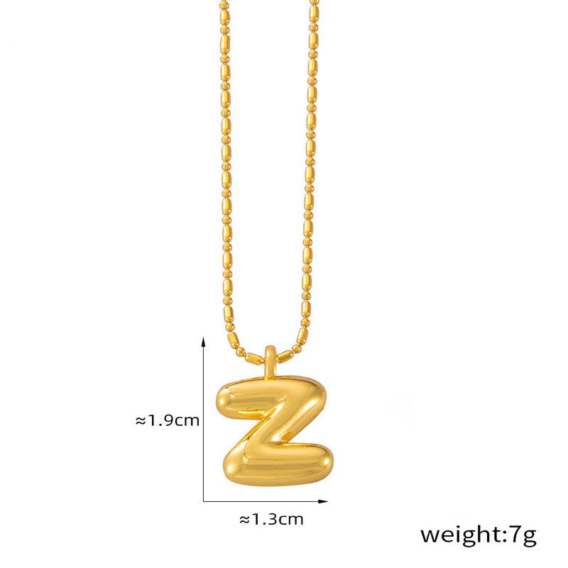 18K gold simple and elegant 26 letters design light luxury style necklace d9970bc2-72b1-4774-8b3e-5e12cbbb4d36 Artshiney