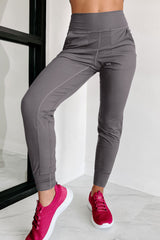 High Waist Joggers with Pockets Dark Gray da7d33f5-14fa-450e-8816-9f25353033f0-Max Trendsi