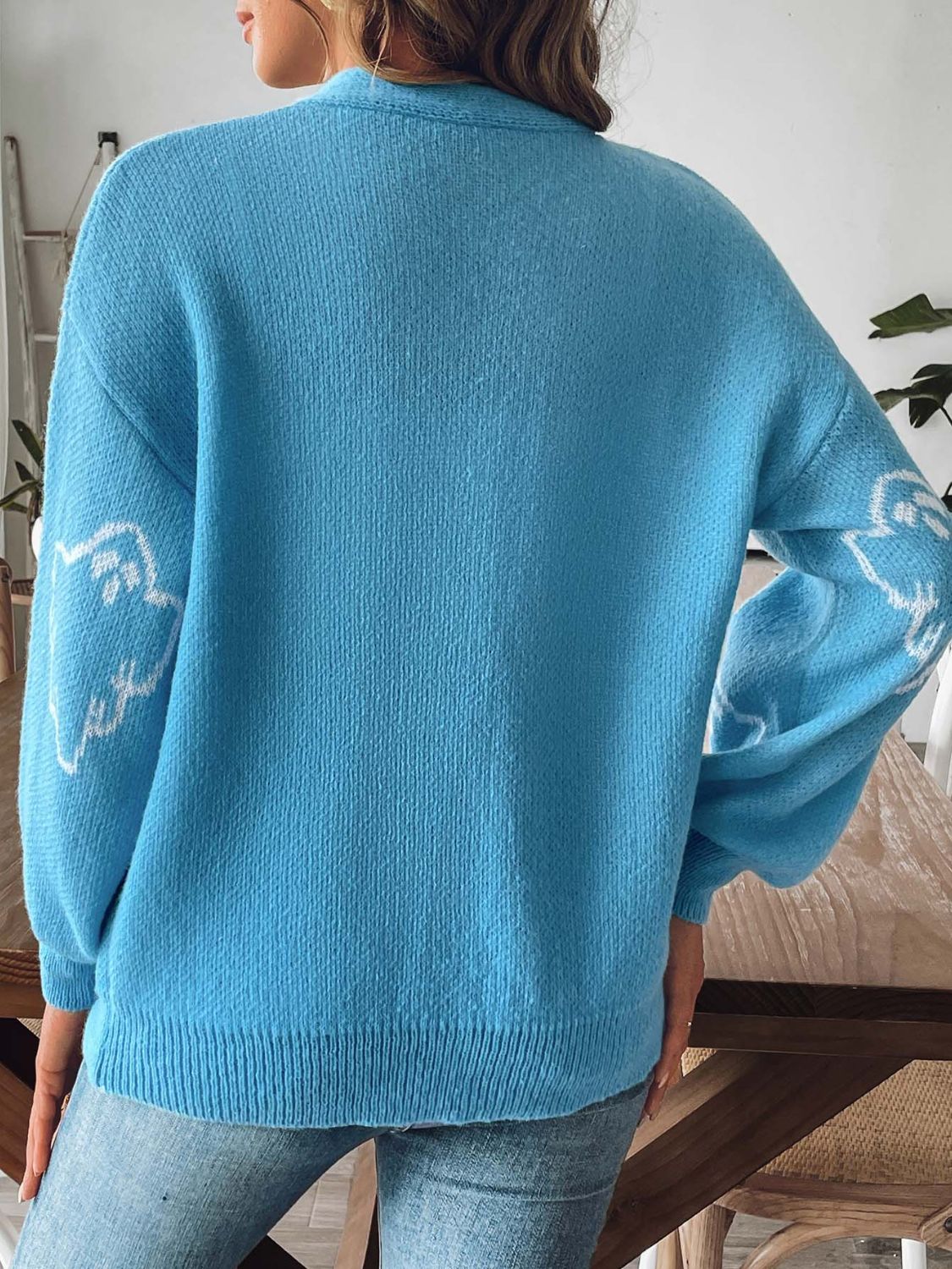 Glownestbest® | V-Neck Dropped Shoulder Cardigan da954f7d-4097-49c7-b5a2-11474946b40f-Max Glownestbest