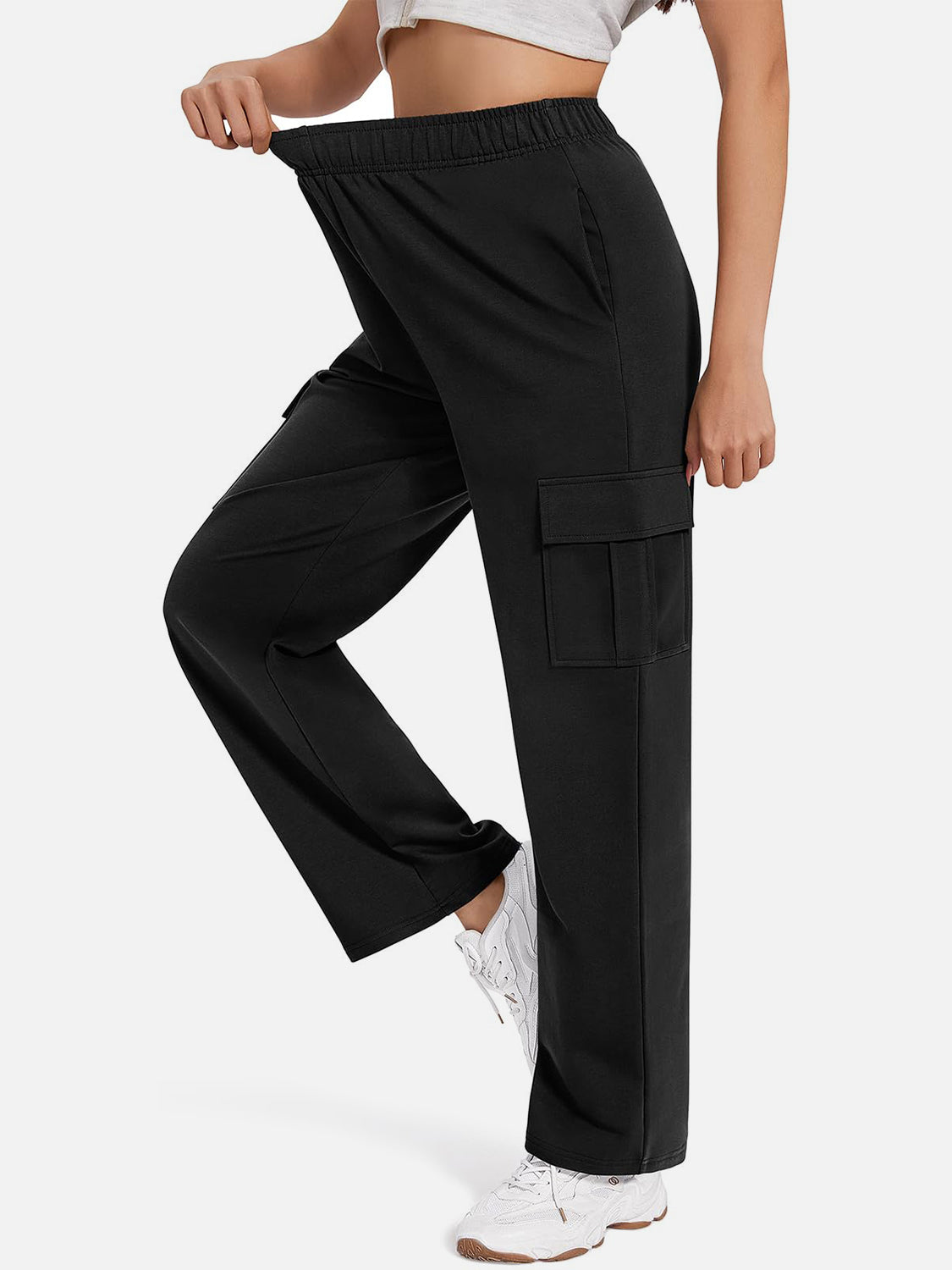 Pocketed High Waist Pants db405e76-5c5c-48f1-9554-7649dbd97a8f-Max Trendsi