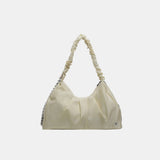 Ruched Large Tote Bag Ivory One Size dba7c1cb-c0f2-468b-afff-06277622f51b-Max Trendsi