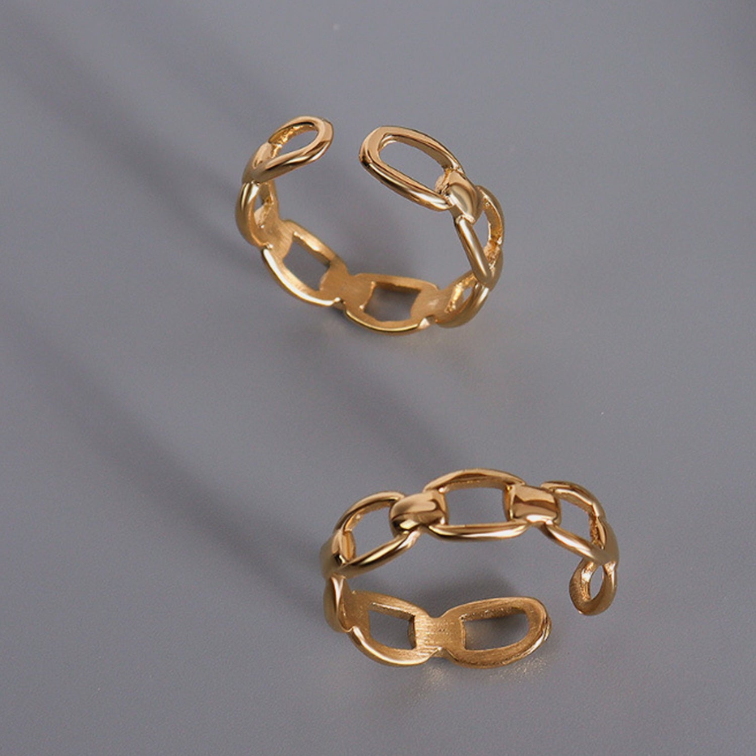 Titanium Steel Gold-Plated Adjustable Ring dbd79771-8707-4c0d-8735-b8b11d5e856a-Max Trendsi