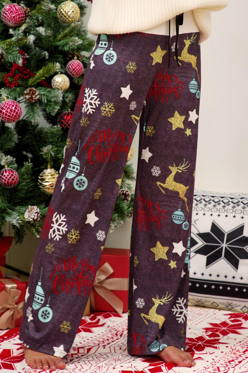 Christmas Straight Leg Pants dc46bb7f9f4944deab7675f9f6e66752-Max Trendsi