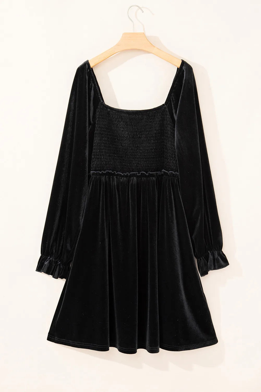 Plus Size Smocked Square Neck Long Sleeve Dress dc845991-21f9-4106-8054-7db5f3ffcc81-Max Glownestbest