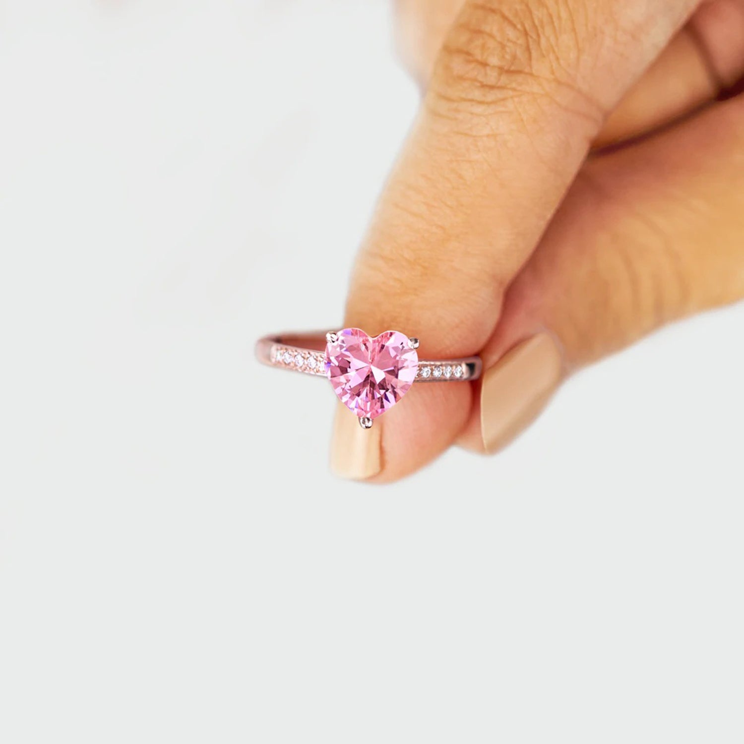 Heart Zircon 925 Sterling Silver Ring dc8dde0a-8965-4b82-929c-cd575531d209-Max Trendsi
