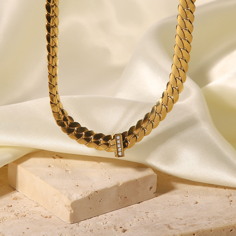 18K Gold Thick Chain Design Simple Hip Hop Style Necklace dd857e8b-2c32-4e0b-aa68-f205b4ba47e0 Artshiney