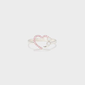 925 Sterling Silver Inlaid Zircon Ring Blush Pink ddd56c3b-bdfe-4c80-b07d-927d446e67c6-Max Trendsi