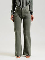Buttoned Raw Hem Jeans with Pockets Sage de8aba4f-934c-4c34-aa0f-3965e62ae19c-Max Trendsi