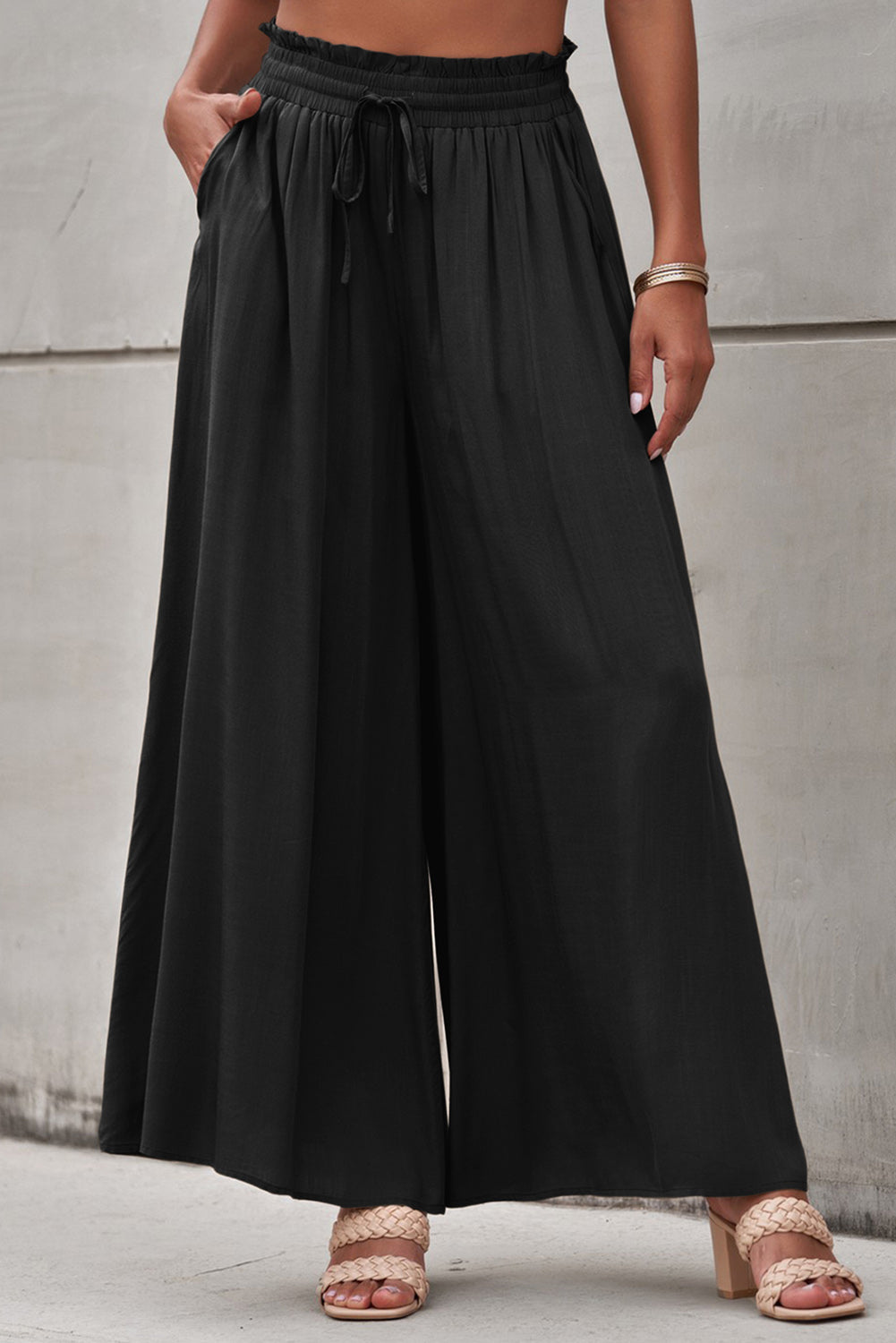 Drawstring Waist Wide Leg Pants df2ff02be72e4c1c813cbcfdfd82799f-Max Trendsi