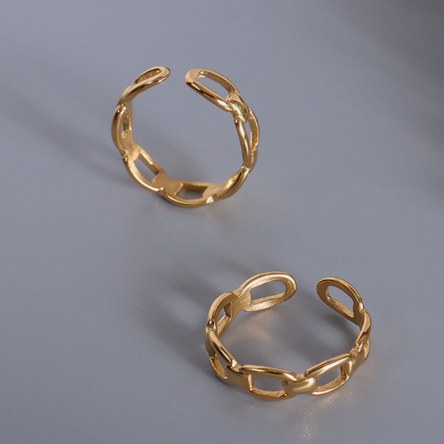 Titanium Steel Gold-Plated Adjustable Ring e06e7042-6046-4c71-922f-efe4521fc698-Max Trendsi
