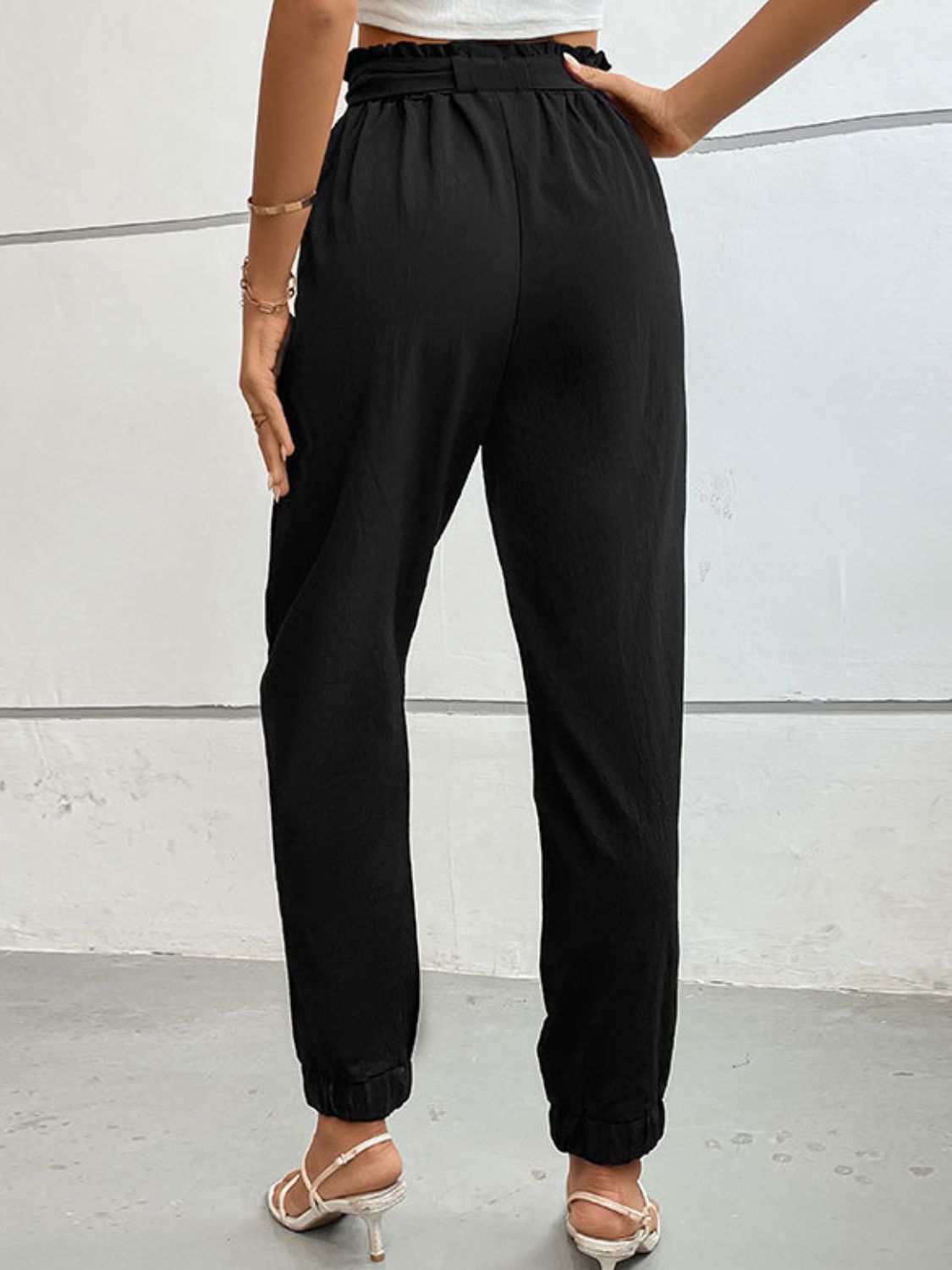 Perfee Tie Front Long Pants e0772e307f884dbb9544a194c15786c0-Max Trendsi