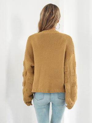 Open Front Ribbed Trim Cardigan e107f130b3a2401db5b96dff75a44b8c-Max Glownestbest