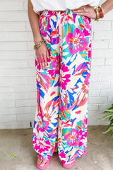 Printed Wide Leg Pants Hot Pink e2057dc4-24e2-447f-80ee-e03b9ceb029e-Max Trendsi