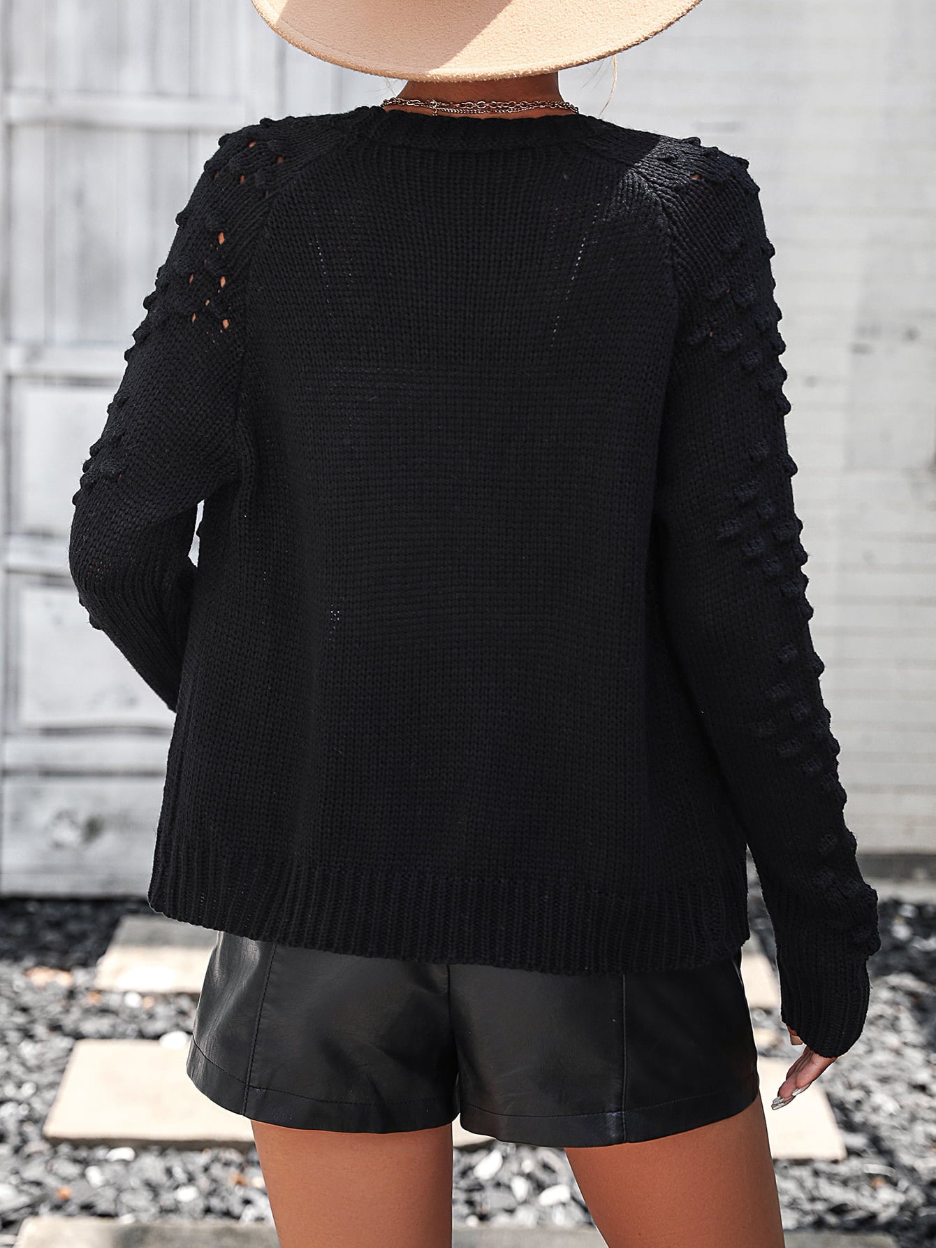 Glownestbest® | Open Front Long Sleeve Cardigan e2202c0e3e7443cabcbbb1bb362db570-Max Glownestbest