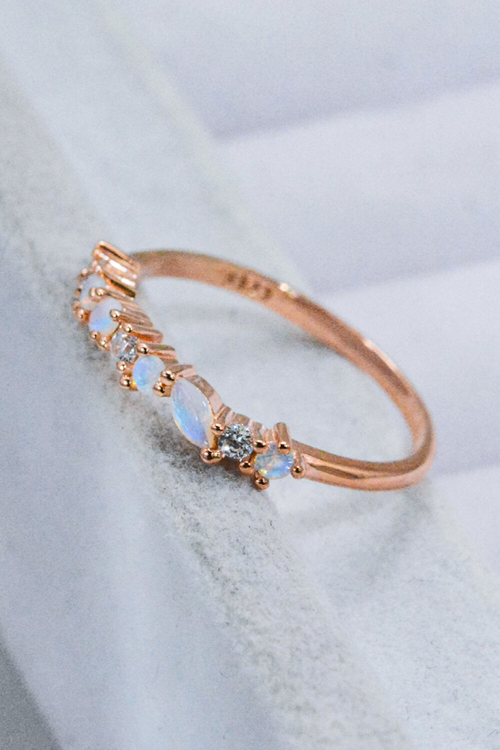 Moonstone and Zircon Decor Ring e28c72a82d9f4701932d027347a910be-Max Trendsi