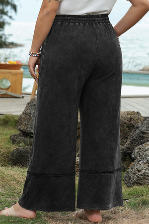 Plus Size Drawstring Wide Leg Pants e2992b6f-59d8-4606-8714-92a08213b4f7-Max Trendsi