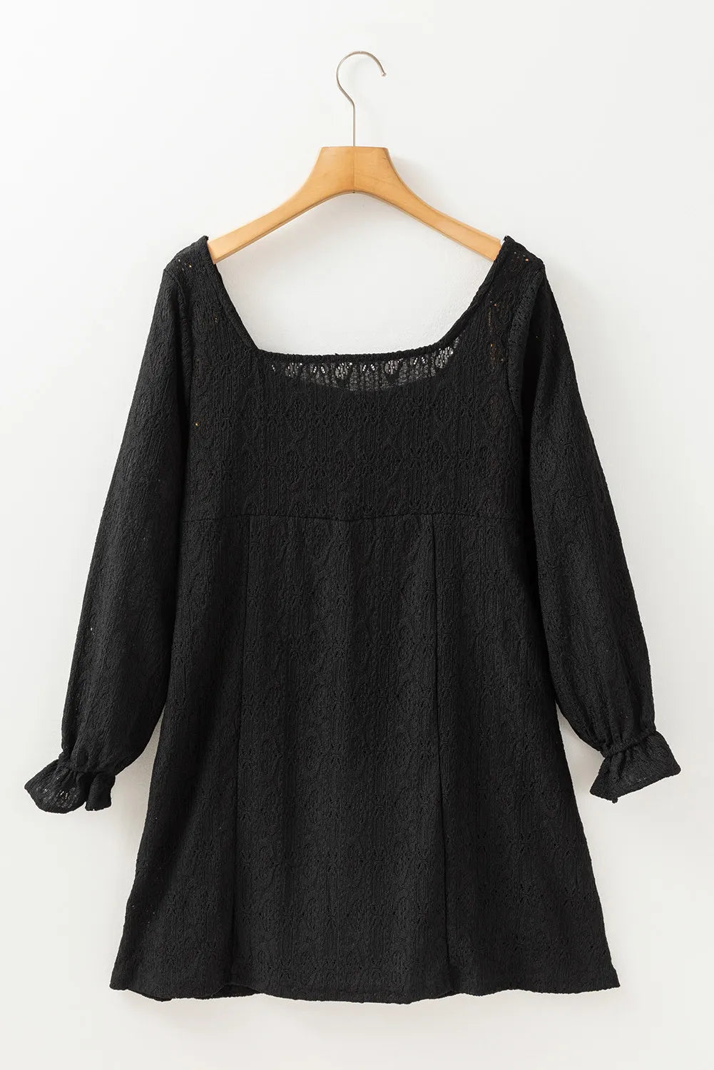 Textured Square Neck Mini Dress e2b4d2ff-9089-4526-b2a1-f7b4a8f01371-Max Glownestbest