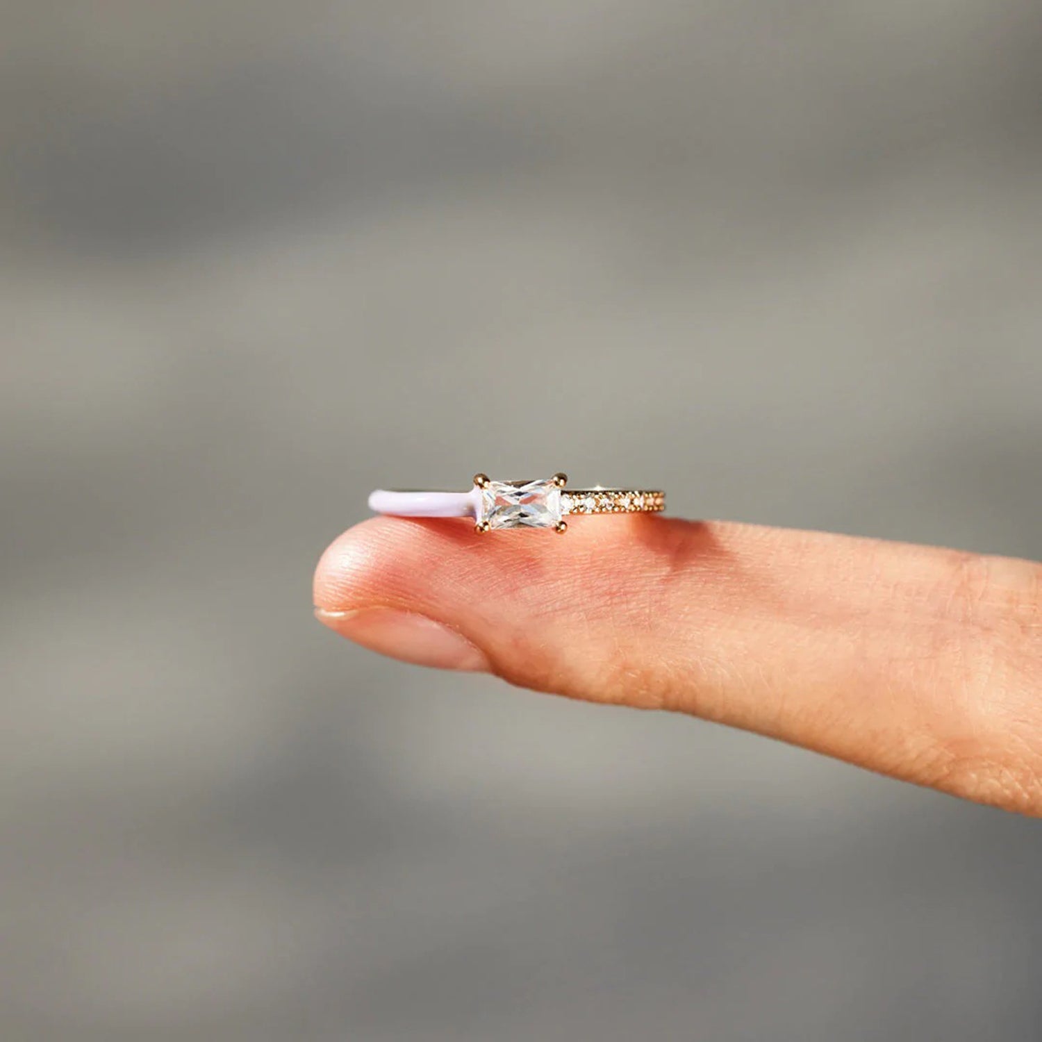 Heart Shape Inlaid Zircon Enamel Ring e2d47d5b-5761-40df-847e-bff1cb3602b3-Max Trendsi