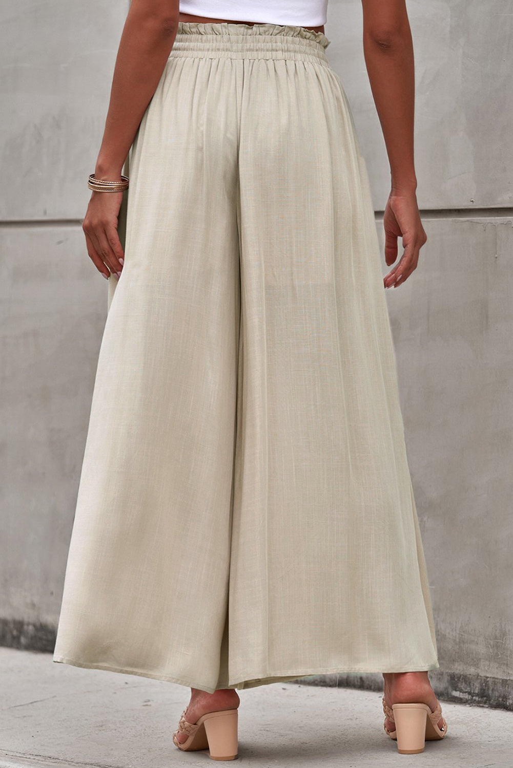 Drawstring Waist Wide Leg Pants e35567036c51484096be4070ea8c1243-Max Trendsi