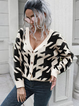 Houndstooth Button Down Cardigan Sand e357a202922748c5a2cd7f94c1c4886d-Max Glownestbest