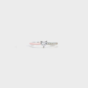 Heart Shape Inlaid Zircon Enamel Ring Blush Pink e3804456-817c-4888-9507-9cecd37b454b-Max Trendsi