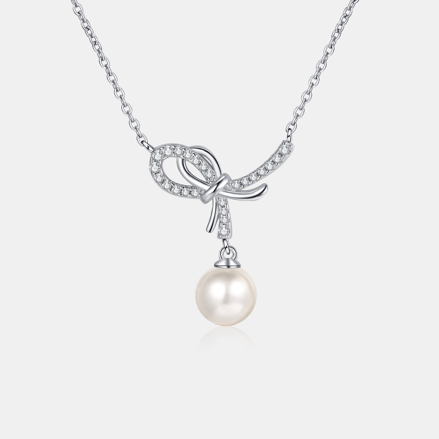 Natural Pearl Pendant Moissanite 925 Sterling Silver Necklace Silver One Size e396a3c8-67df-4ef4-97a2-07b6b4bbb528-Max Trendsi
