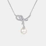 Natural Pearl Pendant Moissanite 925 Sterling Silver Necklace Silver One Size e396a3c8-67df-4ef4-97a2-07b6b4bbb528-Max Trendsi