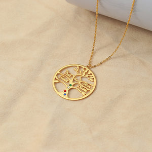Trendy Fashion Hollow Round Matching Tree of Life Customizable Name Design Versatile Necklace e3f33d8f-5369-42e0-acbb-d64607db35b9 Artshiney