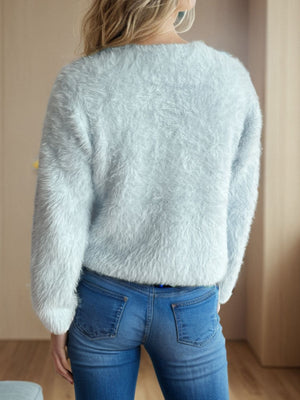 Heart Button Round Neck Cardigan e43bc6f3-c4e6-42b4-b6cd-3d1c03580a14-Max Glownestbest