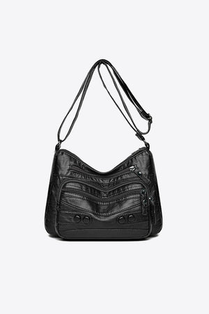 PU Leather Adjustable Strap Shoulder Bag Black One Size e4956d05-beb0-4012-9a57-25f172d43531-Max Trendsi