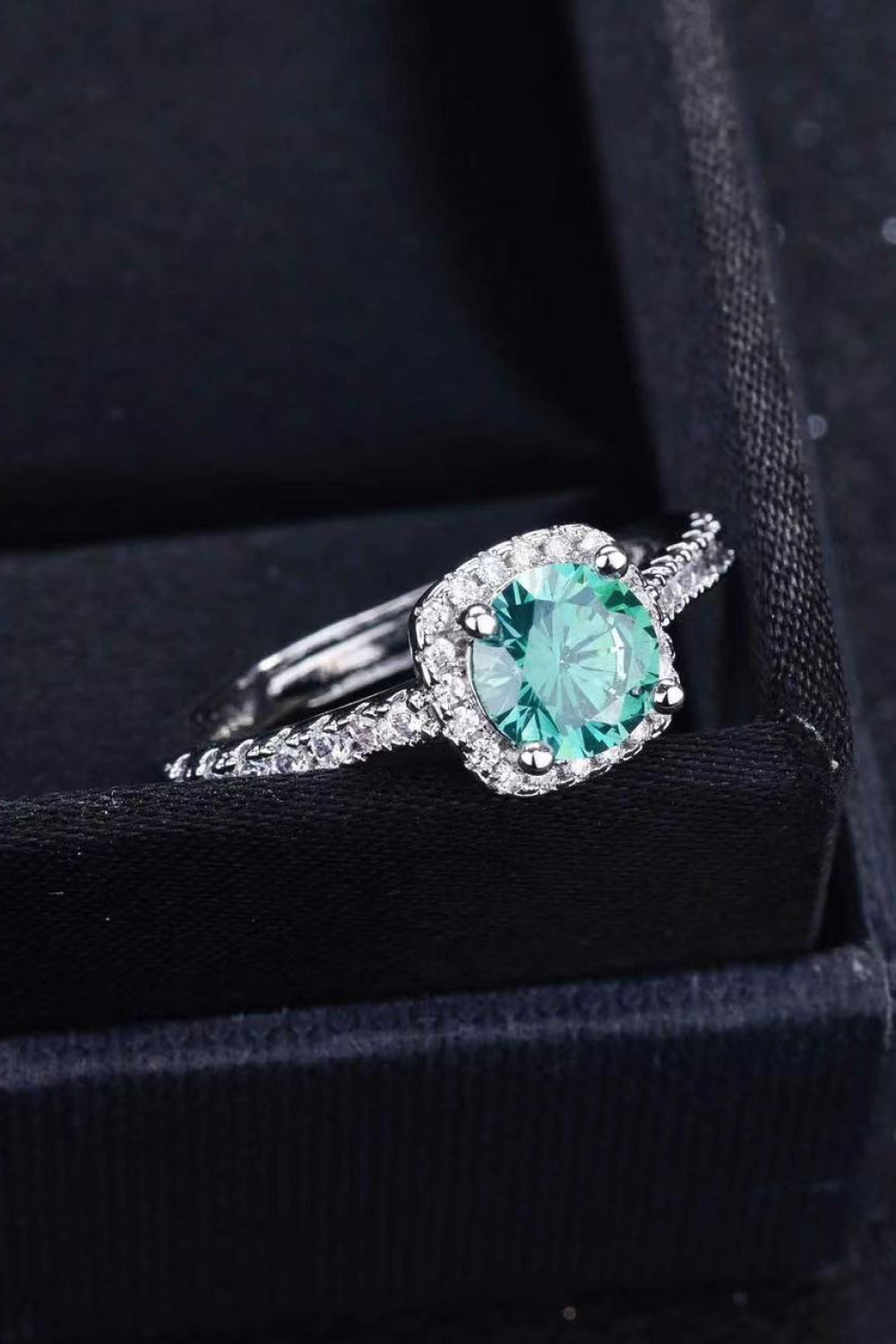 Adored 3 Carat Moissanite Platinum-Plated Cluster Ring e4bff088a15045a58597d82657d718f6-Max Glownestbest