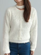 Cutout Knot Button Long Sleeve Cardigan White One Size e4c959a5-6de1-442d-be96-d3a22294ea91-Max Glownestbest