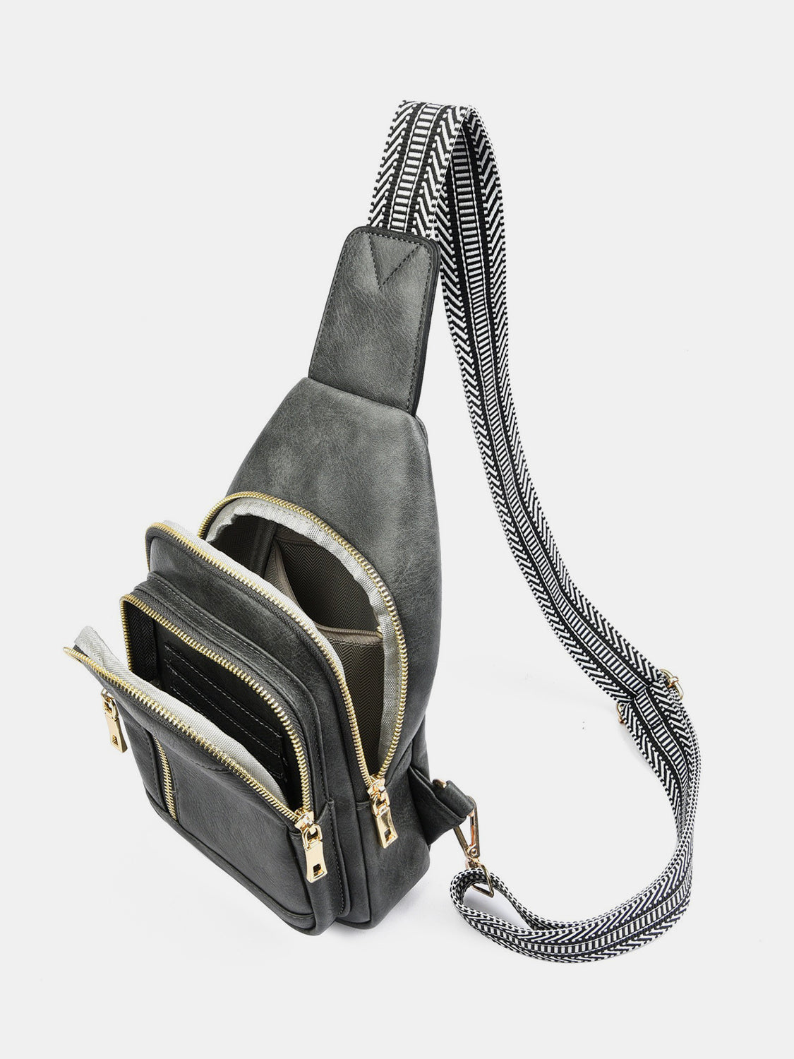 PU Leather Adjustable Strap Crossbody Bag e4e201dc-7a0c-4b33-a78a-9e59cf7cc5eb-Max Trendsi