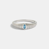 925 Sterling Silver Inlaid Zircon Ring Silver e557b2d8-c034-45f7-aaab-8ffd78ea44a5-Max Trendsi